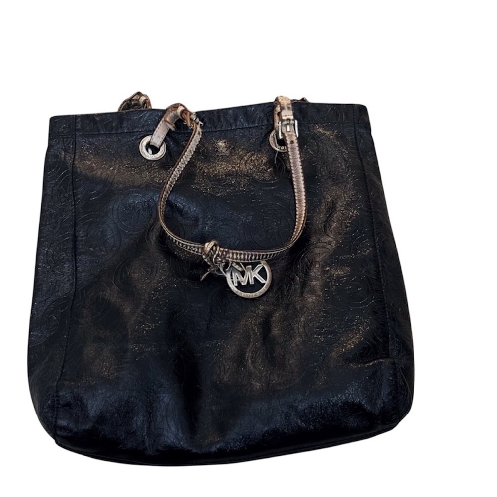 MICHAEL Michael Kors Black Mirror Jetset Patent Tote Bag